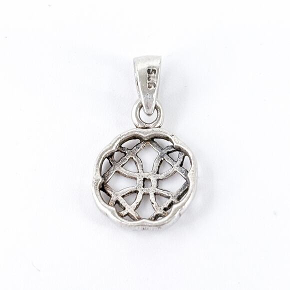 Vintage Sterling Silver 925 Openwork Celtic Knot Pendant - Picture 4 of 7
